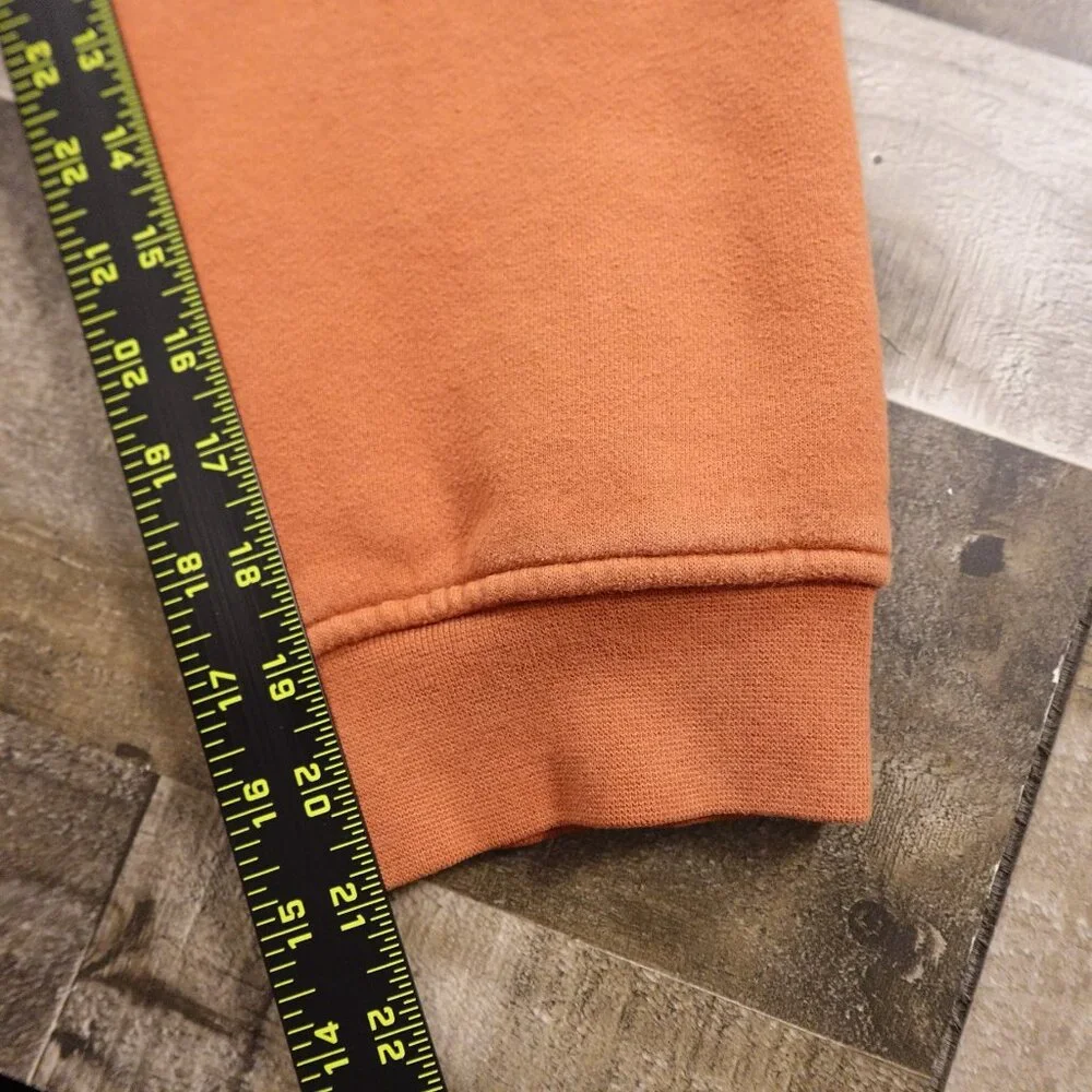 The North‎ Face Pullover Hoodie Men’s XXL Rust Orange Logo Fleece Sweatshirt